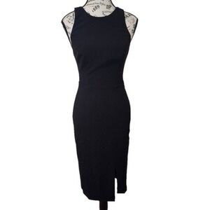 Dress the Population Emme Black Back Bow Sheath Cocktail Dress Size XXS | NWT